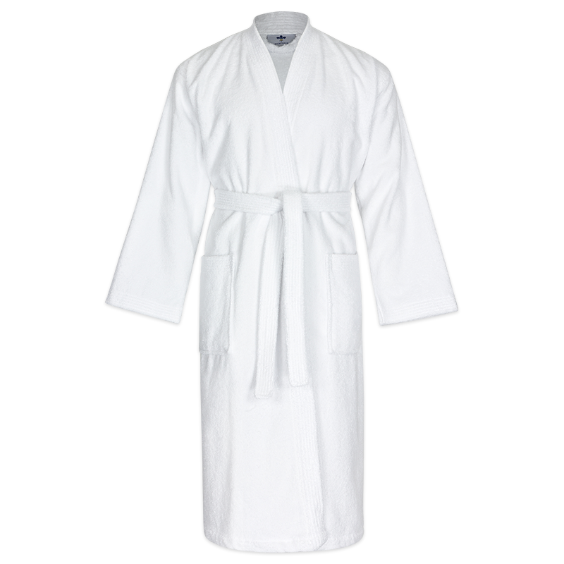 Green - white - 350g/m² Bathrobe- single type terry 179 Kimono ply in
