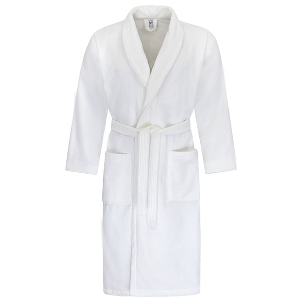 Premium - Bathrobe shawl collar type 301 380g/m² velour - in white