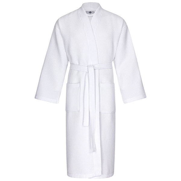 Professional - Bathrobe Kimono type 900 250g/m² waffle piqué - in white 